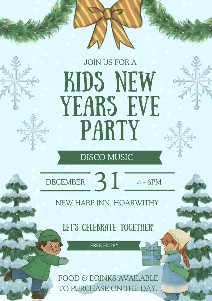 Kids New Years Eve Party @ The New Harp Inn