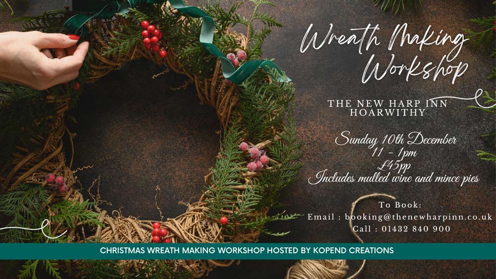 Wreath Making Workshop at The New Harp Inn